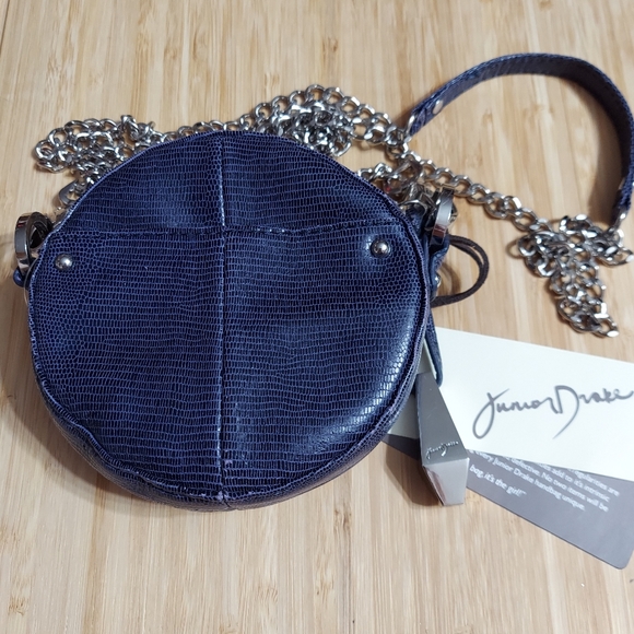 Junior Drake Italian Leather, Micro Cross Body Bag (Violet Ember, Blue Colo… - Picture 12 of 12